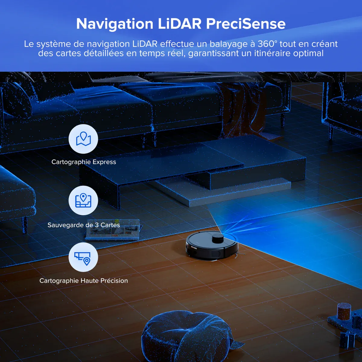 Roborock Q7 L5+ robot aspirateur avec station de vidage automatique