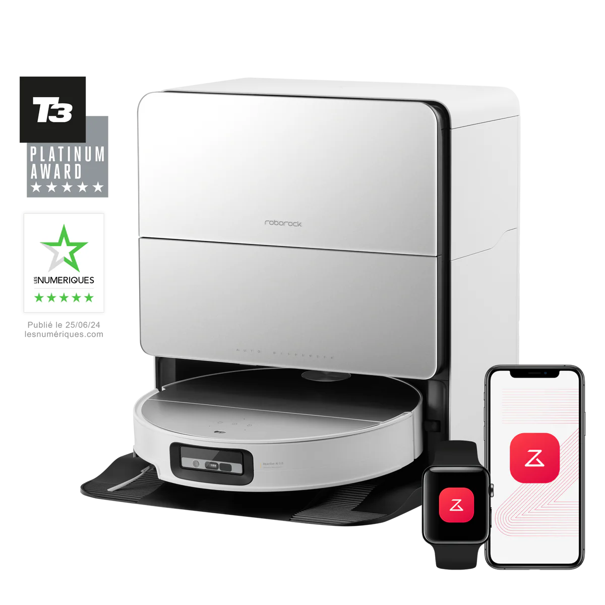 Roborock Saros 10 ( S8 MaxV Ultra amélioré ) robot aspirateur laveur avec station d’accueil multifonctionnelle