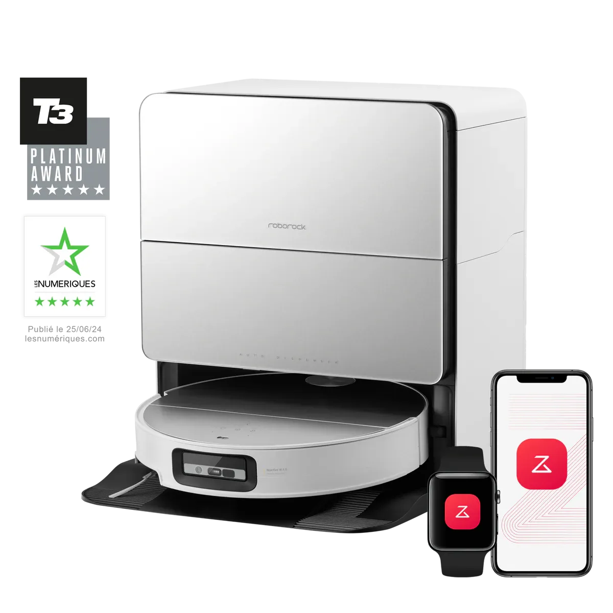 Roborock Saros 10 ( S8 MaxV Ultra amélioré ) robot aspirateur laveur avec station d’accueil multifonctionnelle