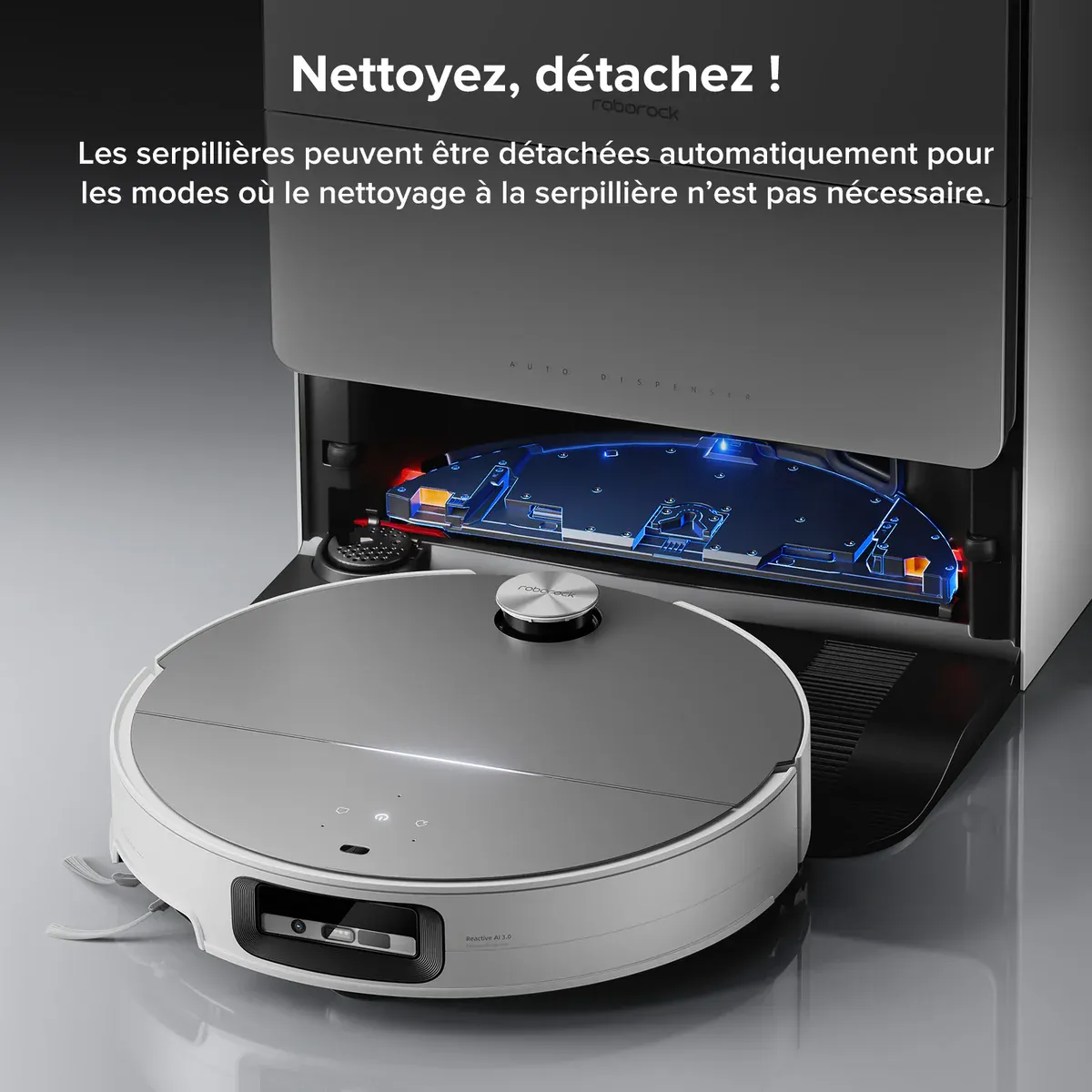 Roborock Saros 10 ( S8 MaxV Ultra amélioré ) robot aspirateur laveur avec station d’accueil multifonctionnelle