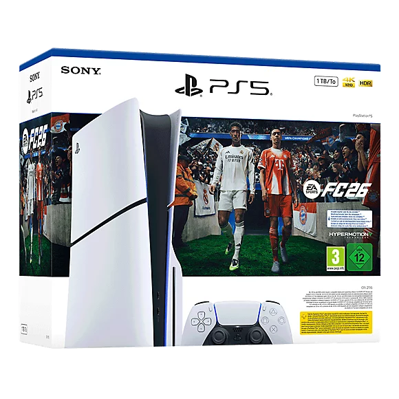 Pack PS5 Standard : Console PS5 (Modèle Slim) + EA FC26