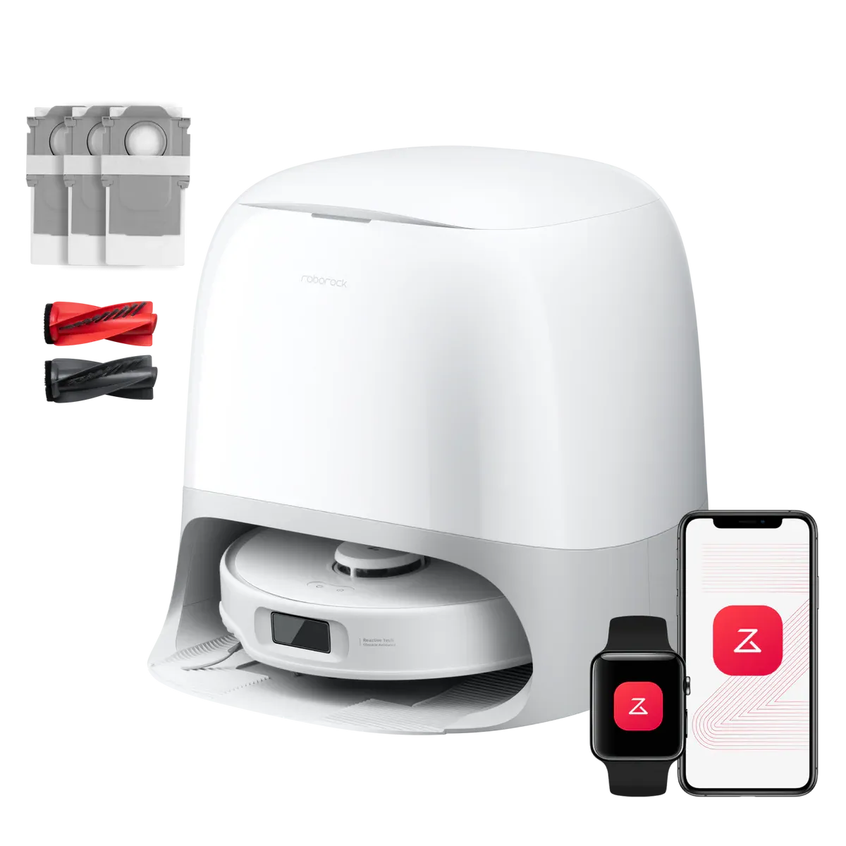 Roborock Qrevo Curv S5X Set robot aspirateur laveur avec station d’accueil multifonctionnelle 3.0