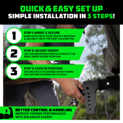 Adjustable Drop Hitch (2" Receivers)