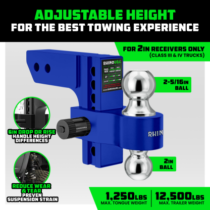 Adjustable Drop Hitch (2" Receivers)
