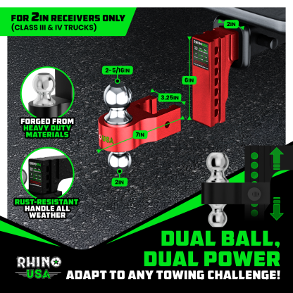 Adjustable Drop Hitch (2" Receivers)