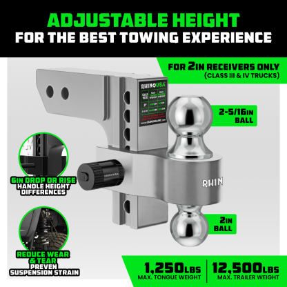 Adjustable Drop Hitch (2" Receivers)