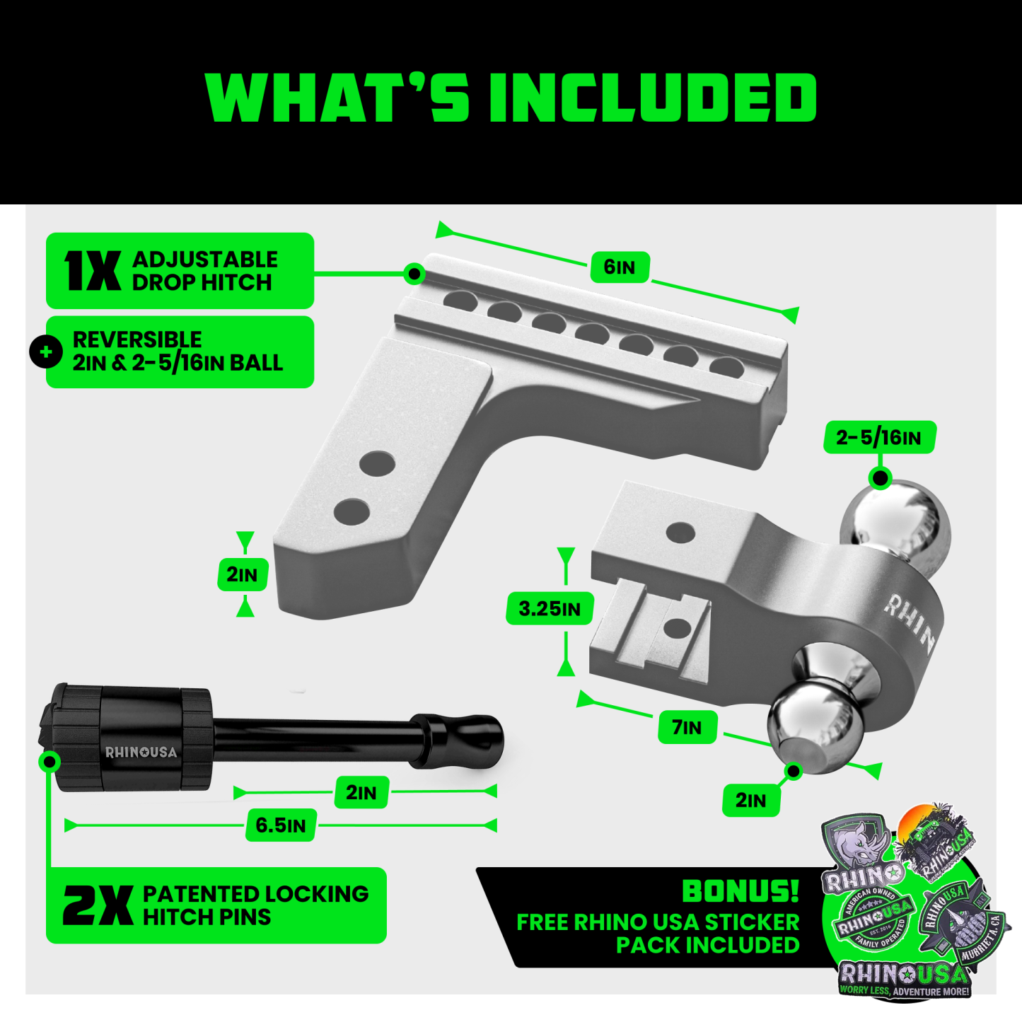Adjustable Drop Hitch (2" Receivers)