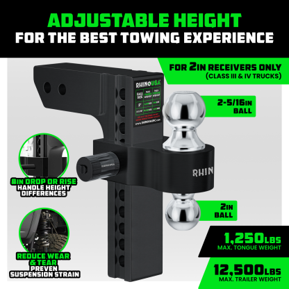 Adjustable Drop Hitch (2" Receivers)