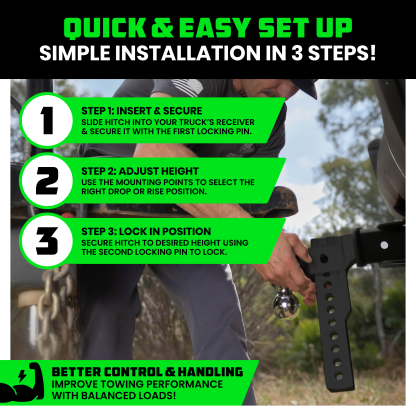 Adjustable Drop Hitch (2" Receivers)