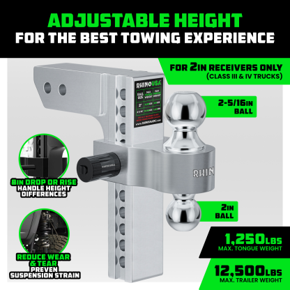 Adjustable Drop Hitch (2" Receivers)