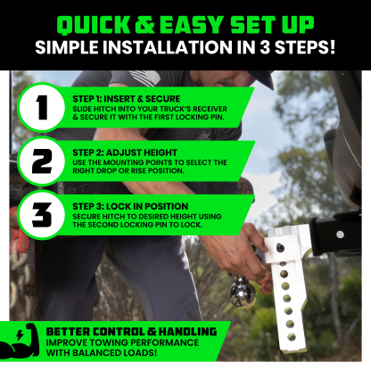 Adjustable Drop Hitch (2" Receivers)