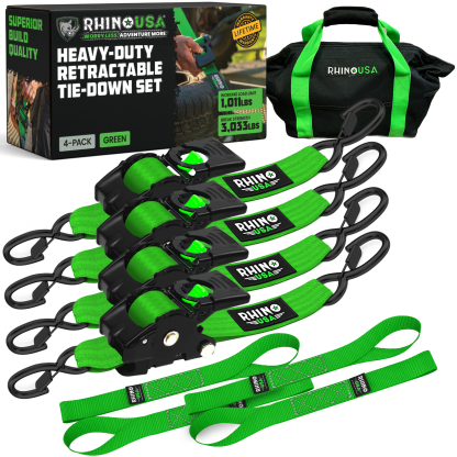 2" x 10' Retractable Ratchet Straps