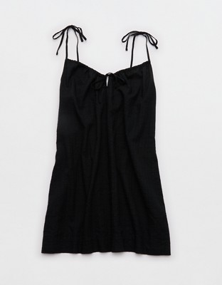 Aerie Tie Mini Dress - True Black