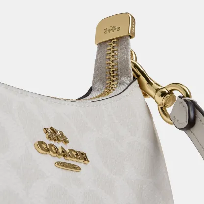 COACH®,Teri Mini Crossbody Bag In Signature Canvas,Polyester,Canvas,Recycled Polyester,Shoulder Bag,Adjustable,2 in 1,Vega...,White,Closer View