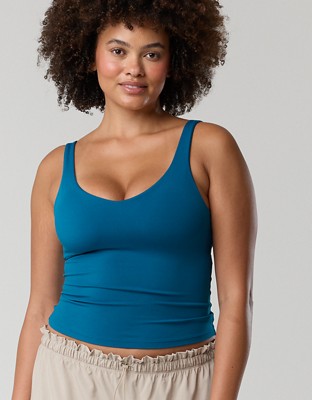 OFFLINE By Aerie Real Me Low Key Tank Top - Twilight Blue