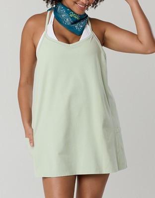 OFFLINE By Aerie OG Cotton Racerback Mini Dress - Aloe