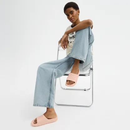 COACH®,Bay Slide In Signature,EVA,Slides,Embossed,Logo,Pull Tab,Casual,Pink,Detail View