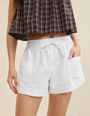 Aerie Woven Pull-On Short - White