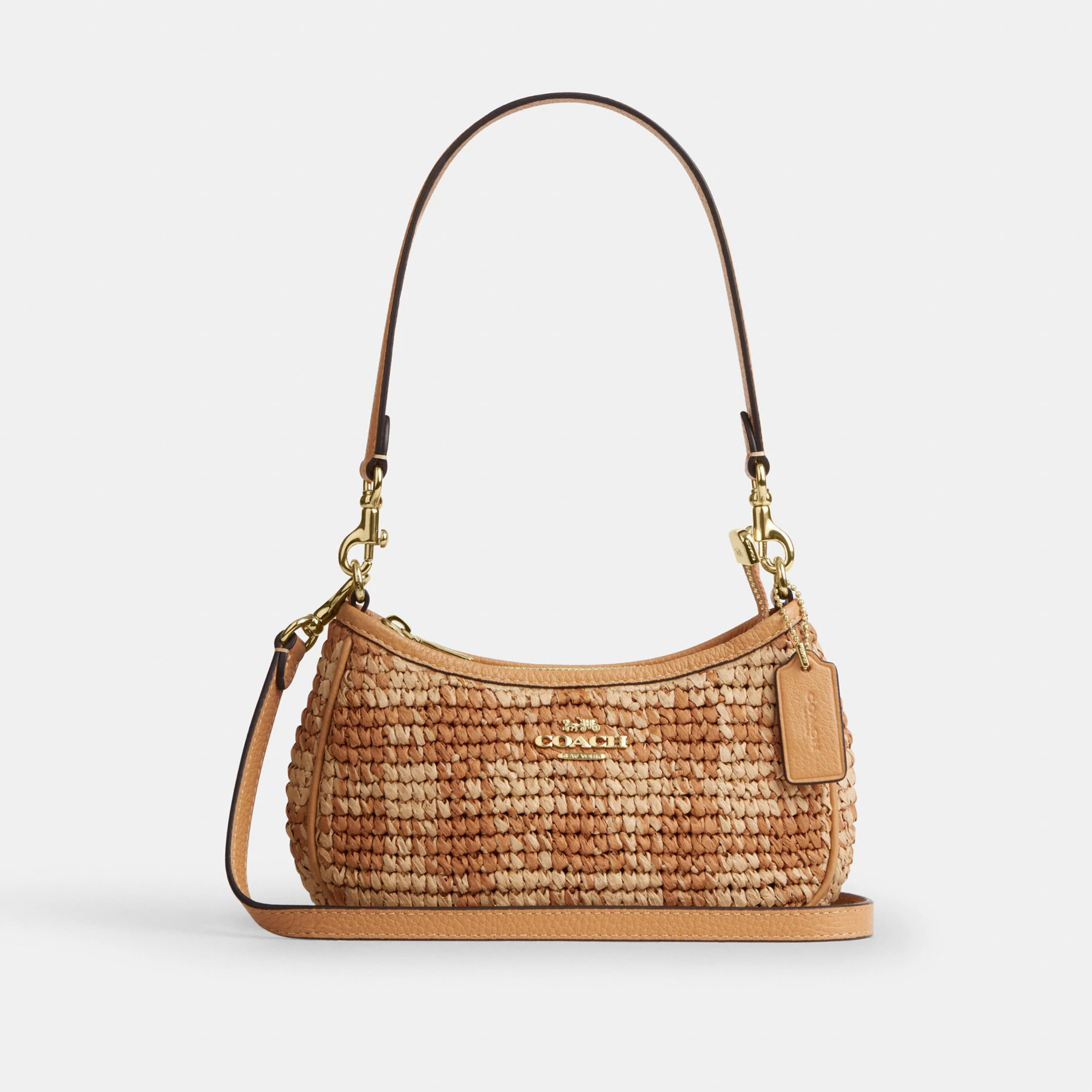 COACH®,Teri Mini Crossbody Bag With Gingham Print,,Front View