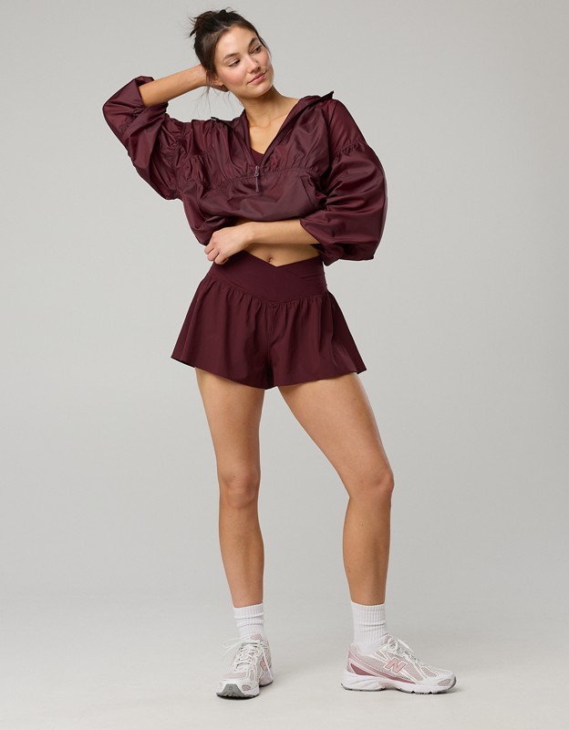 OFFLINE By Aerie Real Me Crossover Flowy Short - Royal Berry