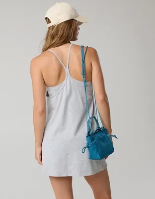 OFFLINE By Aerie OG Cotton Racerback Mini Dress - Medium Heather Gray