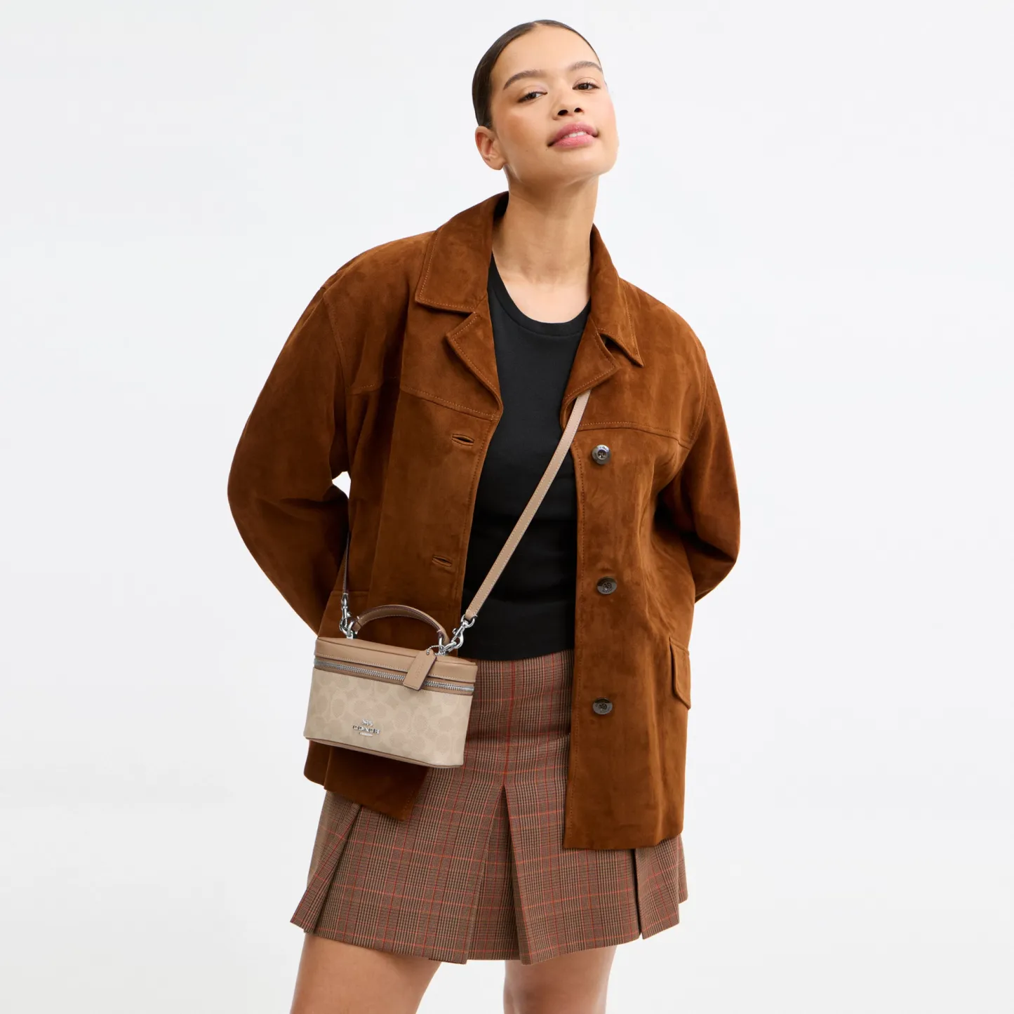 COACH®,Rainer Crossbody Bag 18 In Signature Canvas,Canvas,Recycled Polyester,Leather,Crossbody,Logo,Adjustable,Sustainable...,Taupe