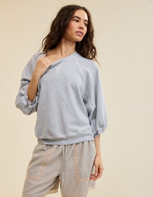 Aerie Femme Sweatshirt - Medium Heather Gray