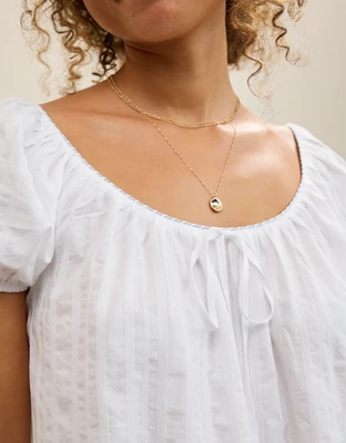 Aerie Seersucker Nightie - White
