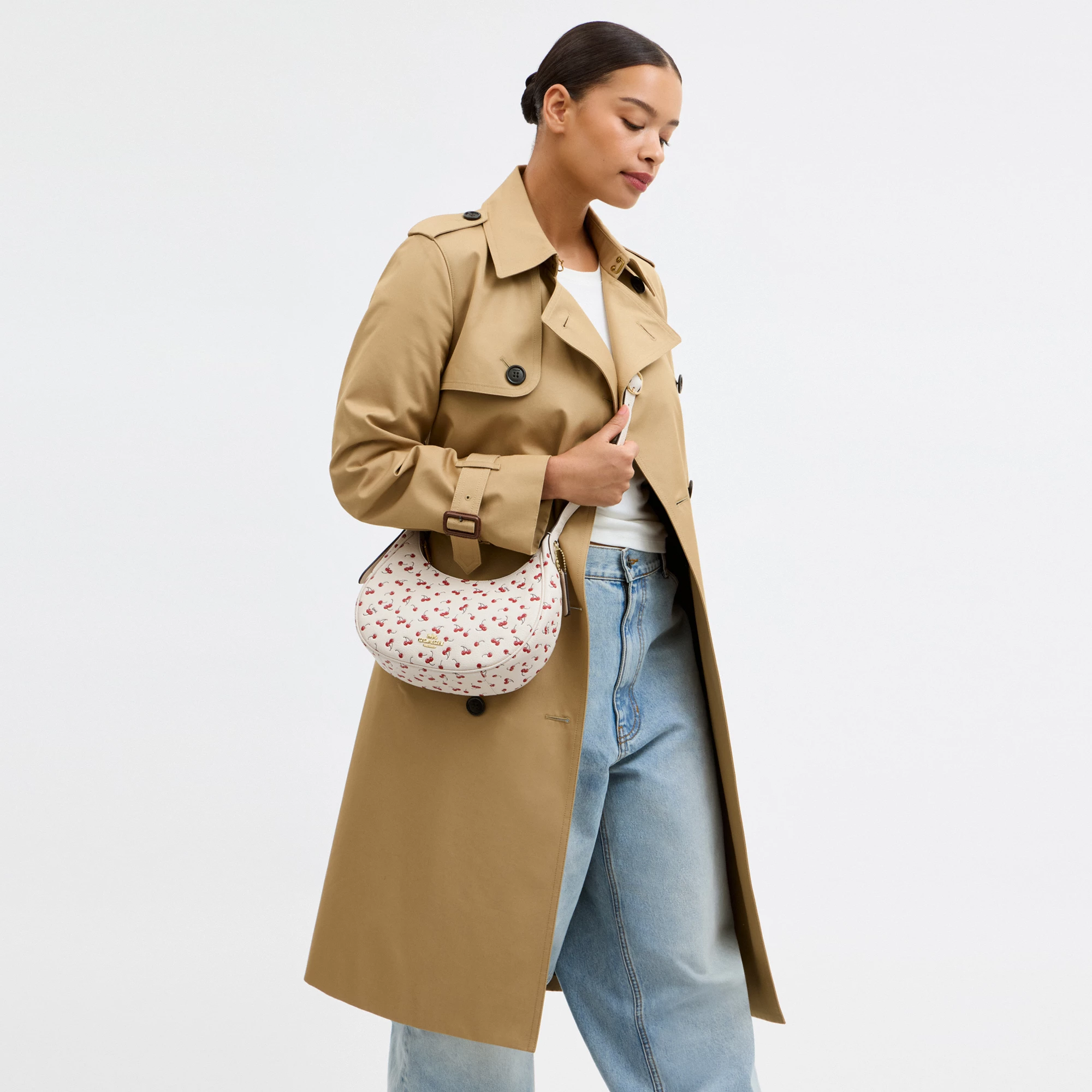 COACH®,Emily Shoulder Bag With Cherry Print,