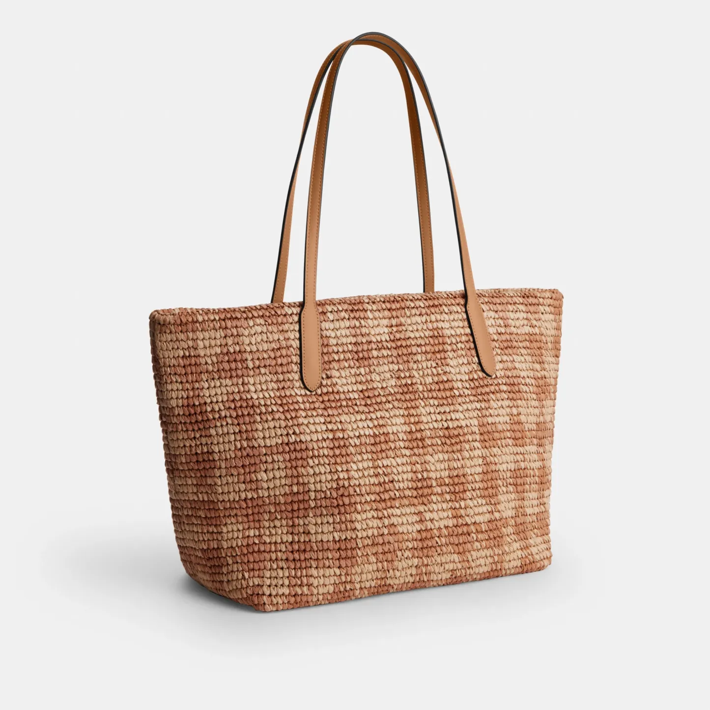 COACH®,City Tote Bag With Gingham Print,,Angle View