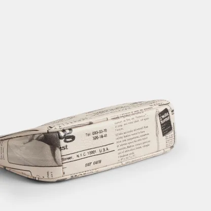 COACH®,Nolita 19 With Newspaper Print,Leather,Shoulder Bag,Metal,Silver Metal,Casual,Cream,Outsole View