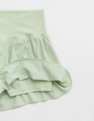 OFFLINE By Aerie Real Me Seersucker Crossover Flowy Short - Overcast Green