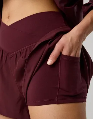 OFFLINE By Aerie Real Me Crossover Flowy Short - Royal Berry