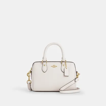 COACH®,Mini Rowan Crossbody Bag,Crossbody,Logo,Metal,Casual,White,Front View