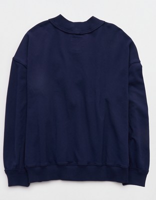 Aerie Alumni Mockneck Sweatshirt - Navy
