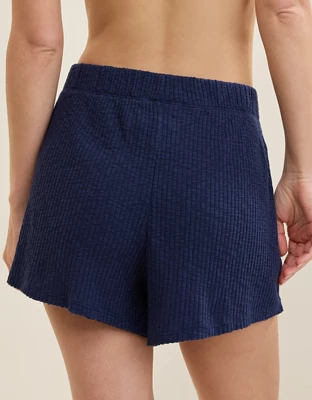 Aerie Textured Rib Short - Navy