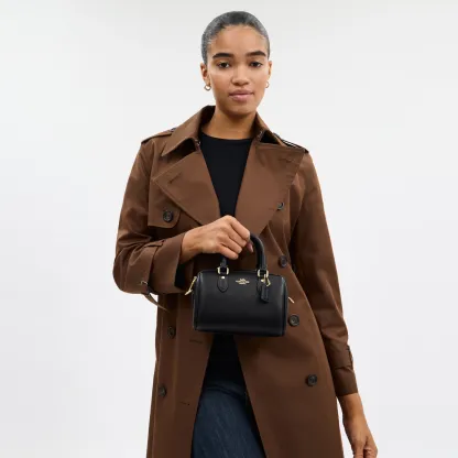 COACH®,Mini Rowan Crossbody Bag,Crossbody,Logo,Metal,Casual,Black,Detail View