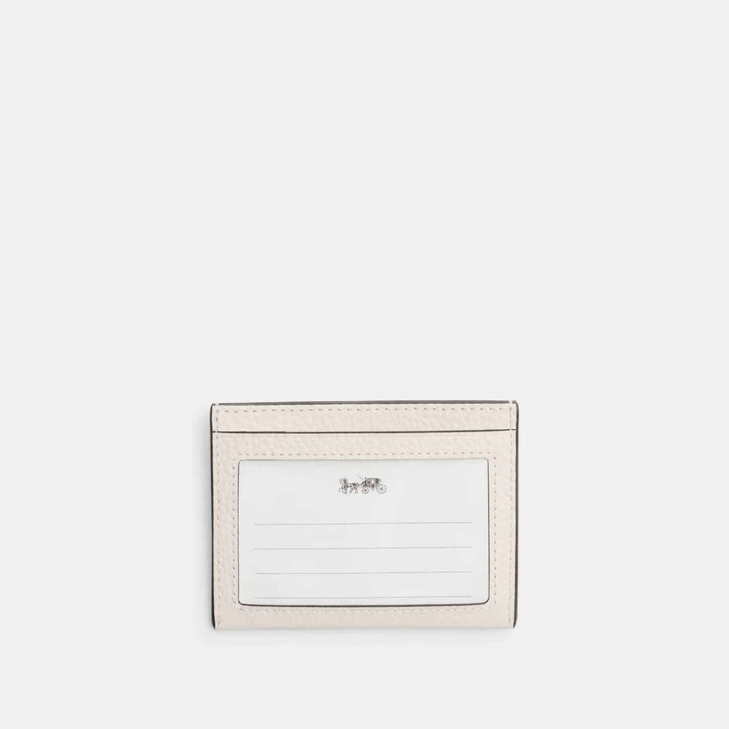 COACH®,Slim Id Card Case,Leather,Card Case,Casual,White,Back View