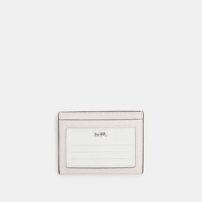 COACH®,Slim Id Card Case,Leather,Card Case,Casual,White,Back View