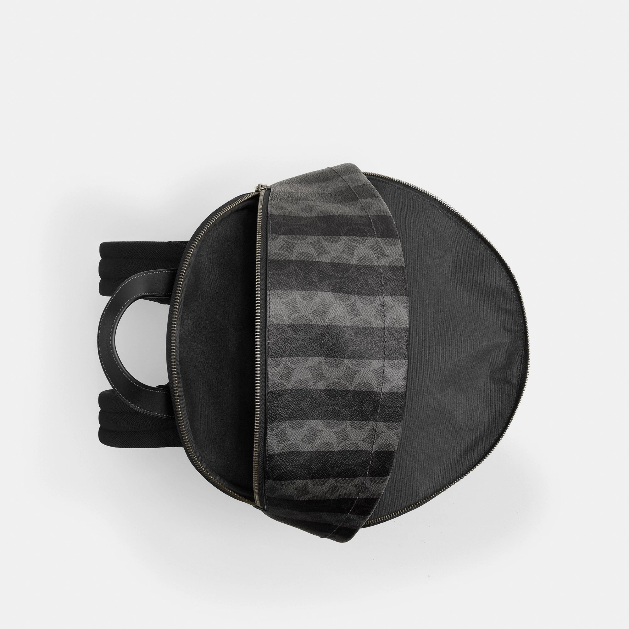 COACH®,Taylor Backpack In Signature Canvas With Stripes,Black,Inside View,Top View