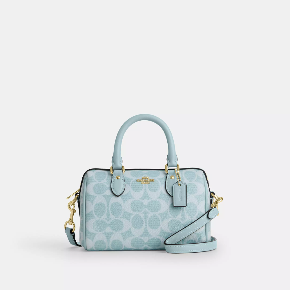 Coathtch Mini Rowan Crossbody Bag In Signature Canvas (Light Blue)