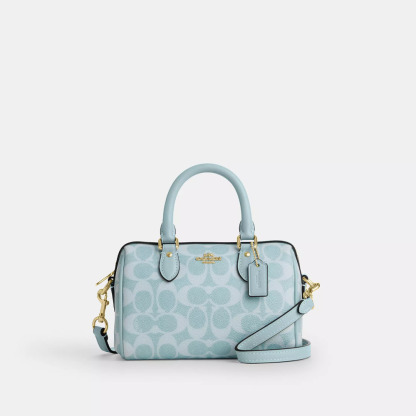 Coathtch Mini Rowan Crossbody Bag In Signature Canvas (Light Blue)