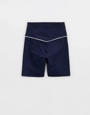 OFFLINE By Aerie Real Me XTRA High Waisted 5" Rib Piping Bike Short - Royal Navy