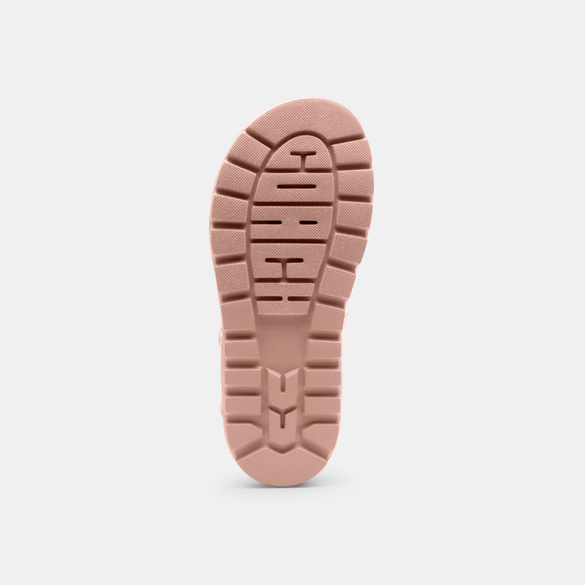 COACH®,Brynn Sandal In Signature Canvas,Cotton,Synthetic,Sandals,Fabric,Logo,Padded Insole,Sustainable,Casual,Pink,Outsole View