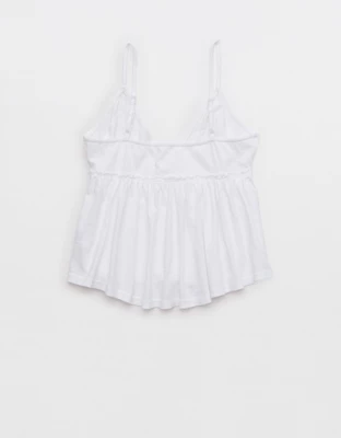 Aerie Happiest Babydoll Tank Top - White