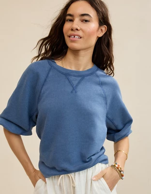Aerie Femme Sweatshirt - Marbled Blue