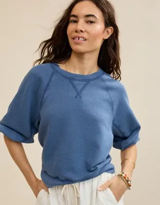 Aerie Femme Sweatshirt - Marbled Blue