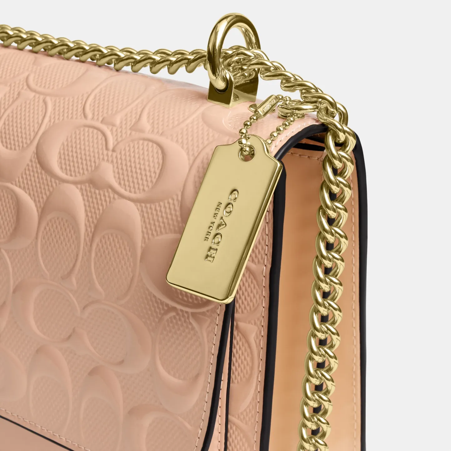 COACH®,Klare Crossbody Bag In Signature Leather,Blush,Closer View