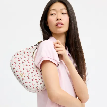 COACH®,Emily Shoulder Bag With Cherry Print,,Detail View