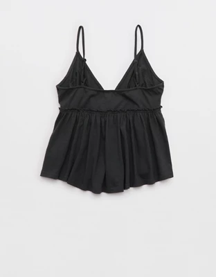Aerie Happiest Babydoll Tank Top - Smoked Gray